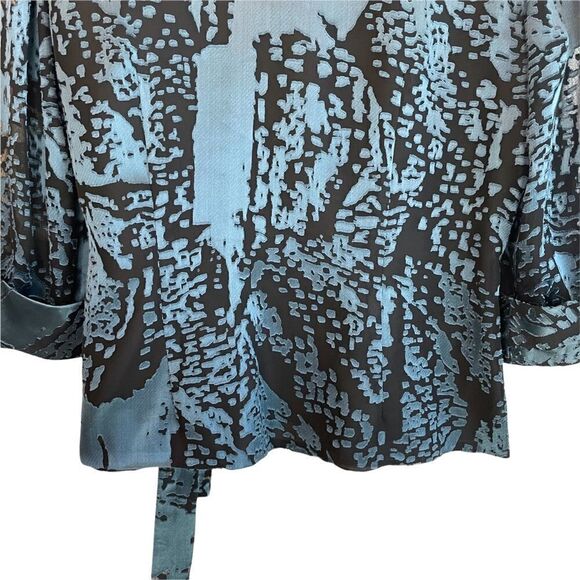 Alex Evenings Sheer Sleeve Wrap Blazer - Picture 7 of 9